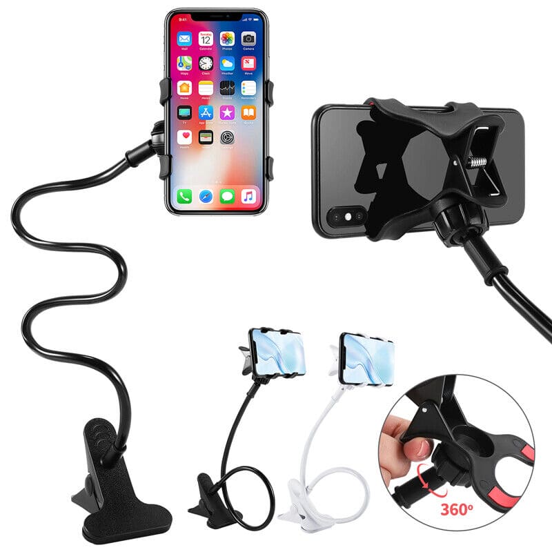 Goose Neck Flexible Phone Holder, Universal Lazy Mobile Phone Stand, Long Arm Cell Phone Holder, Car Mobile Clip Holder Stand, Multifunction Universal Long Arm Bracket, Portable Foldable Metal Lazy Stand Clamp Goose Neck Flexible Phone Holder, Universal Lazy Mobile Phone Stand, Long Arm Cell Phone Holder, Car Mobile Clip Holder Stand, Multifunction Universal Long Arm Bracket, Portable Foldable Metal Lazy Stand Clamp